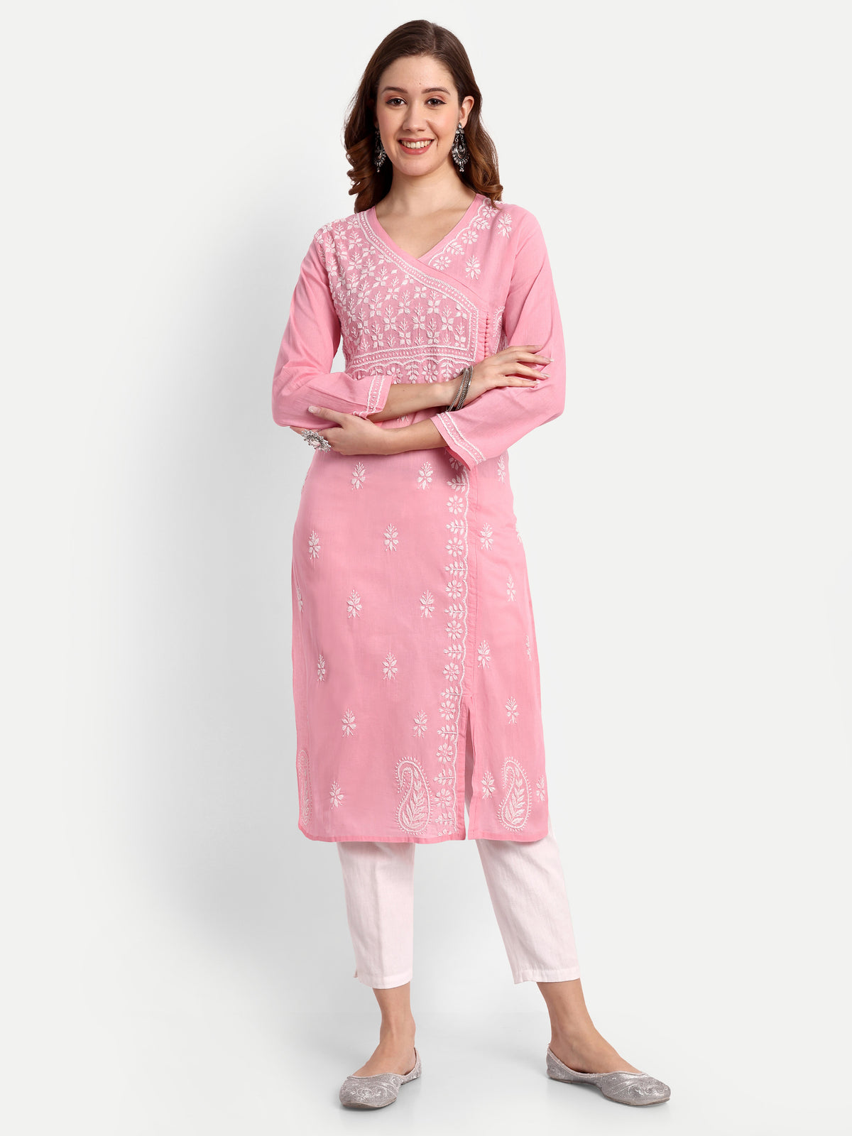 Chikankari Hand Embroidered  Kurta  Cotton