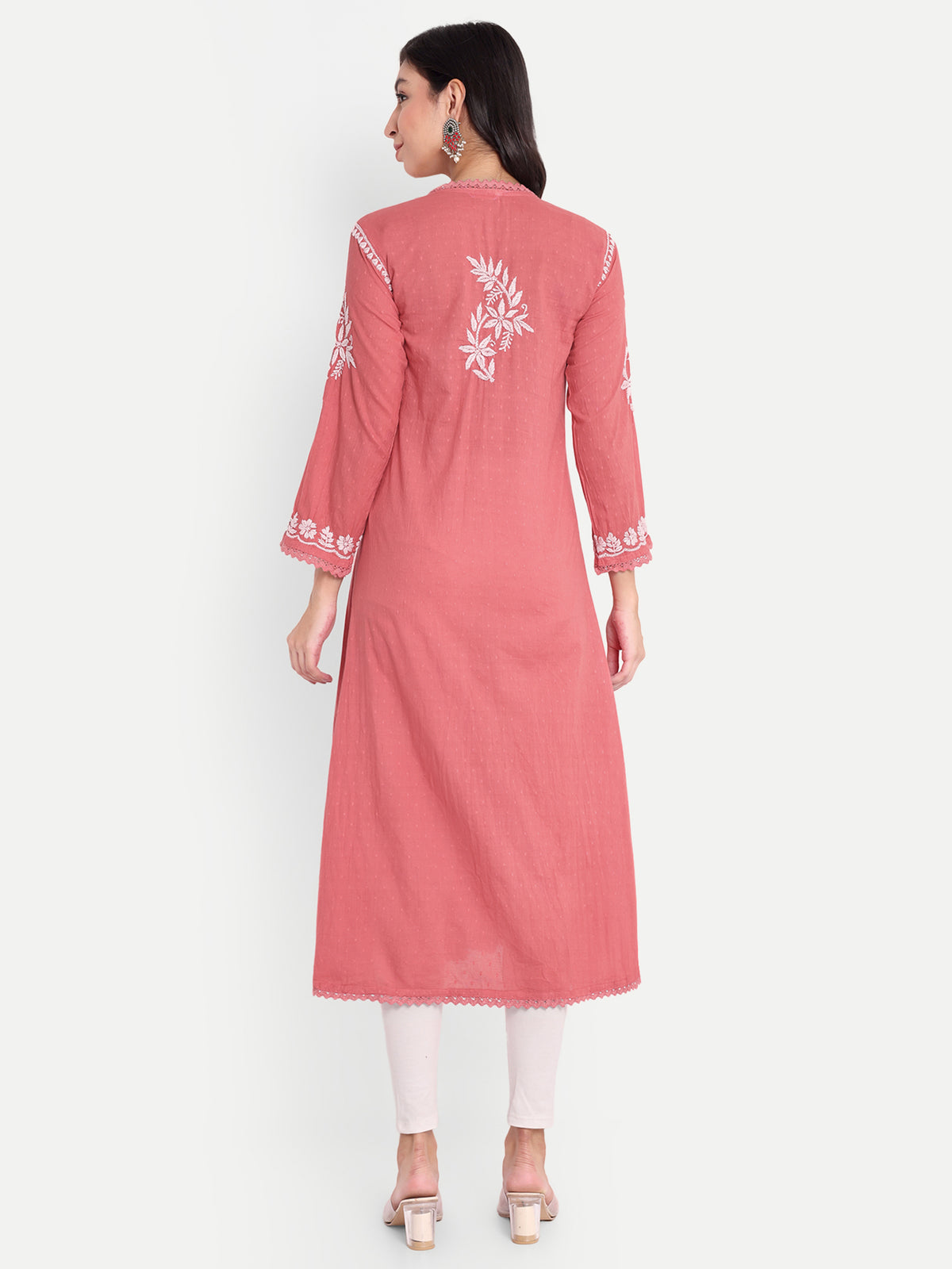 Lucknow Chikankari Hand Embroidered Kurta Sri Rambooti Cotton