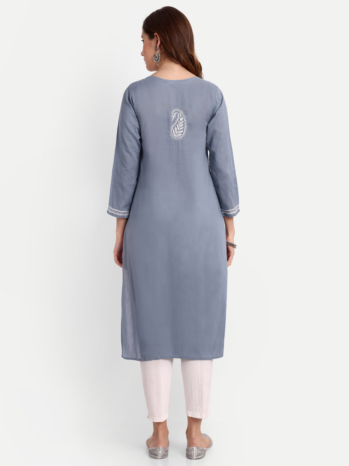 Chikankari Hand Embroidered  Kurta  Cotton