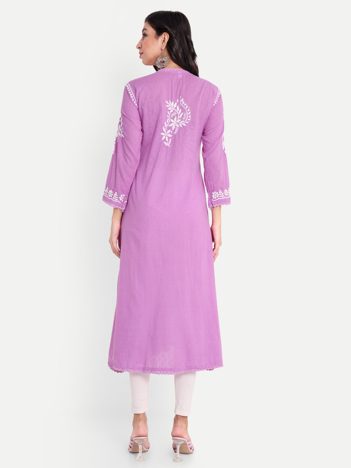 Lucknow Chikankari Hand Embroidered Kurta Sri Rambooti Cotton