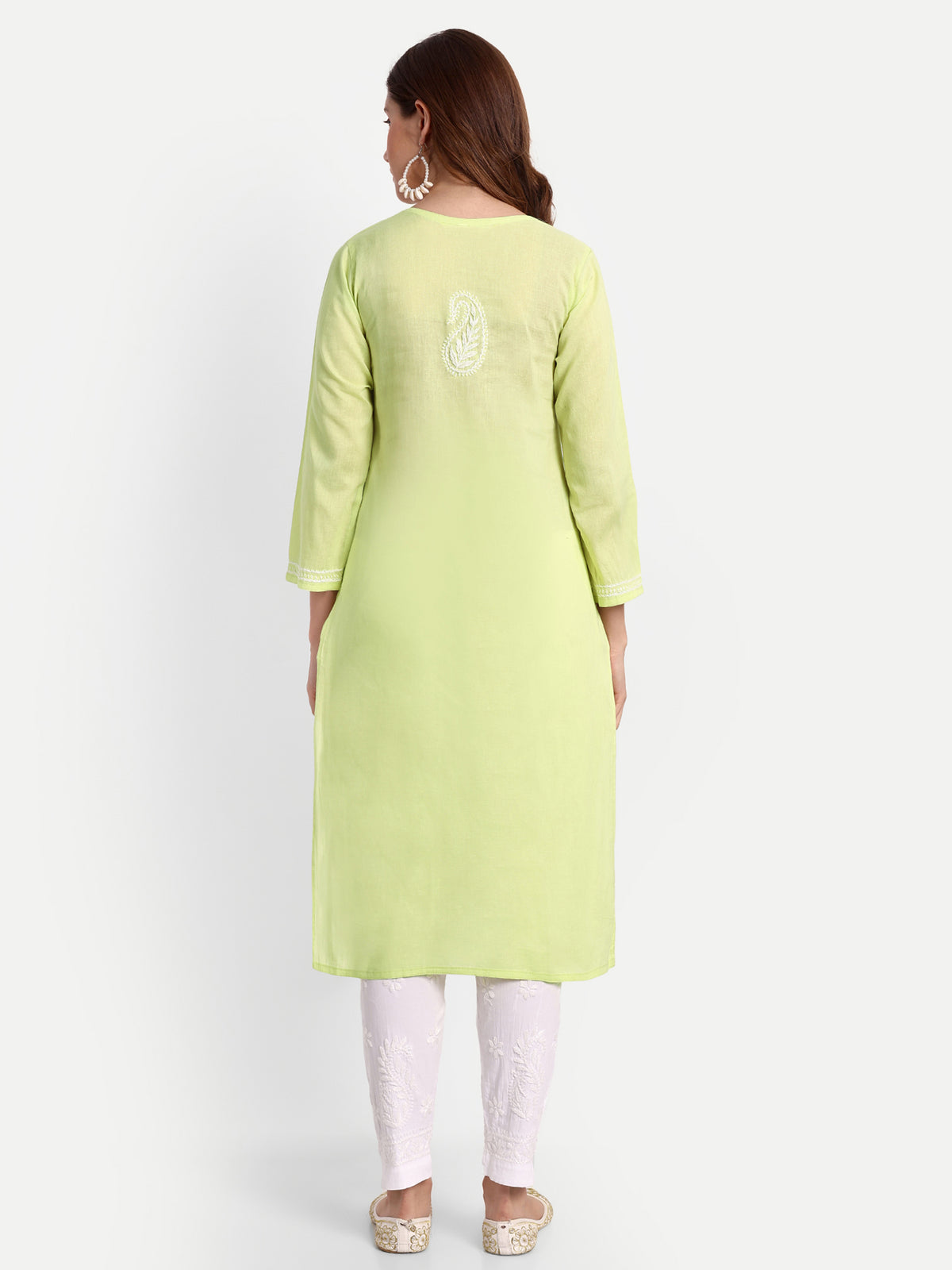 Chikankari Hand Embroidered  Kurta  Cotton