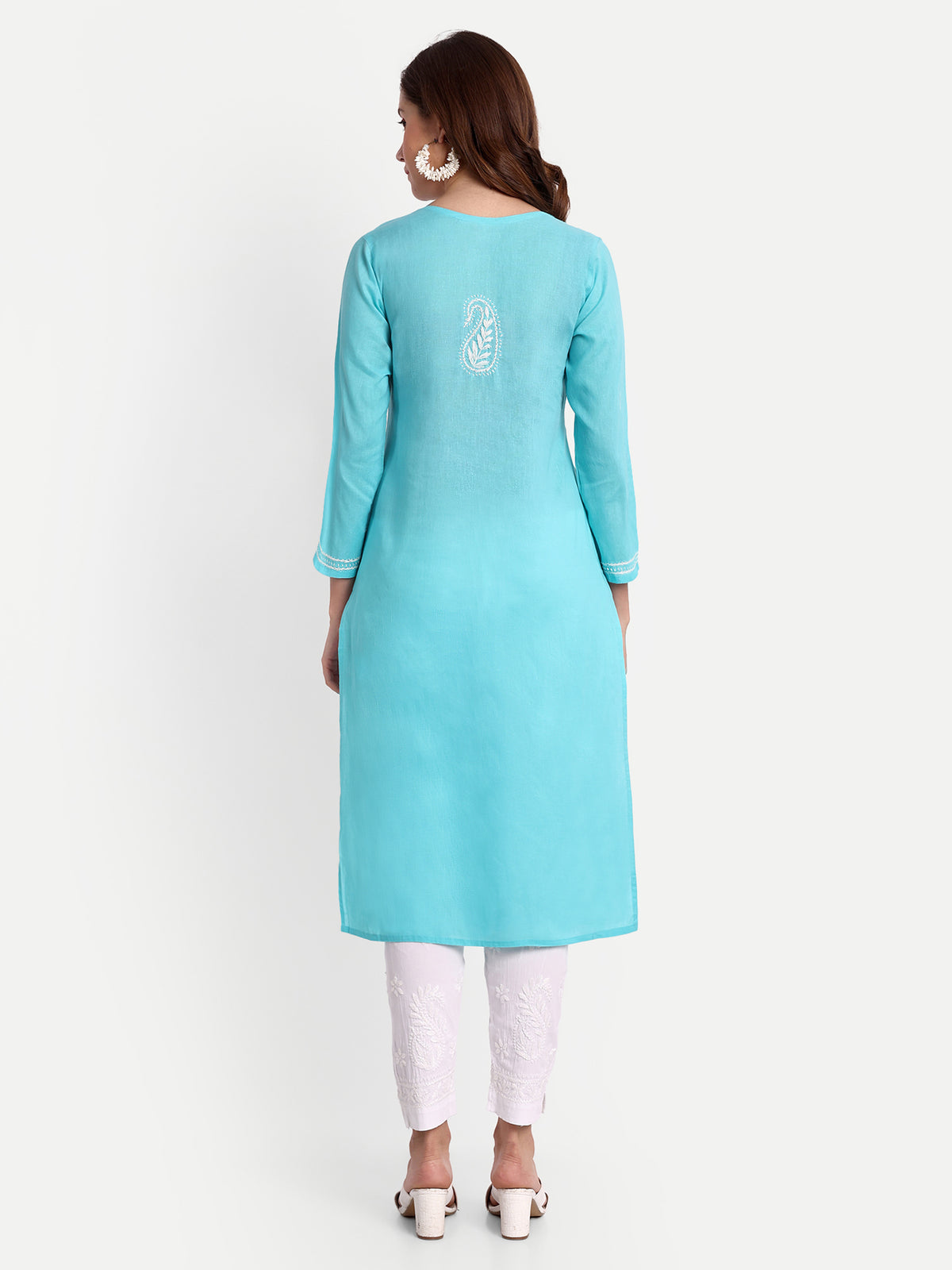 Chikankari Hand Embroidered  Kurta  Cotton