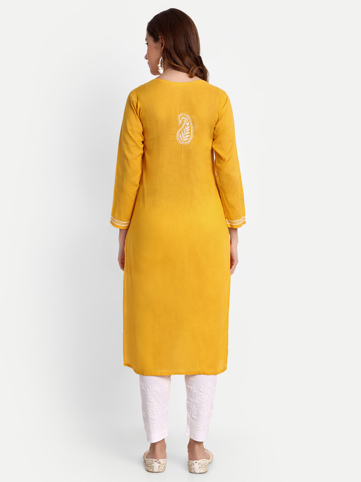 Chikankari Hand Embroidered  Kurta  Cotton