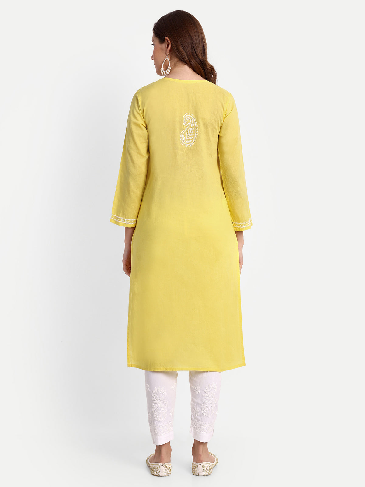 Chikankari Hand Embroidered  Kurta  Cotton