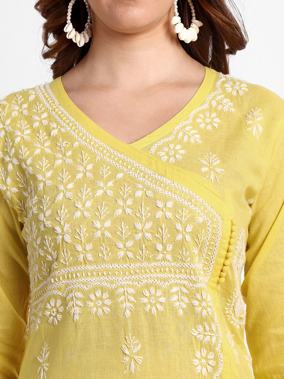 Chikankari Hand Embroidered  Kurta  Cotton