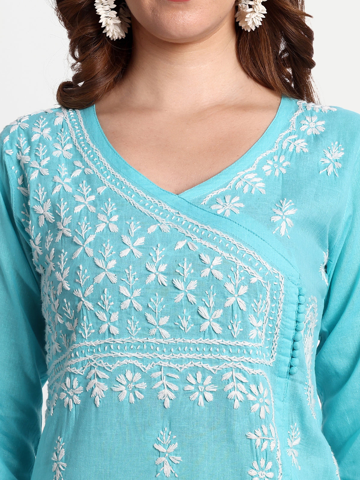 Chikankari Hand Embroidered  Kurta  Cotton