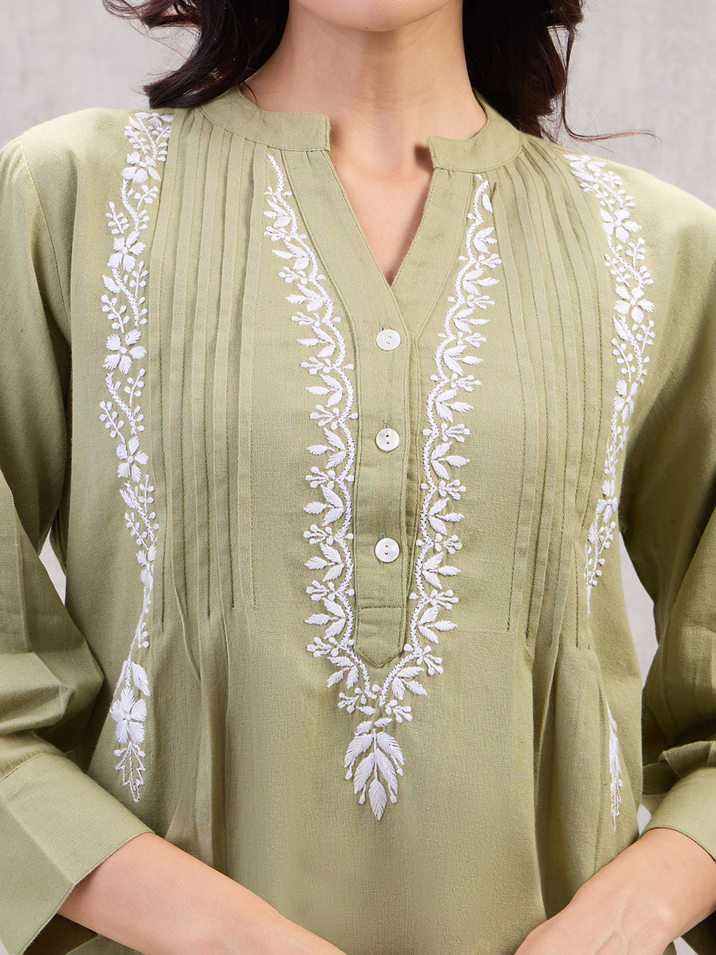 Lucknow Chikankari Hand Embroidered Co-Ord Set  Dobby Cotton eCustomerfirst Retail LLP