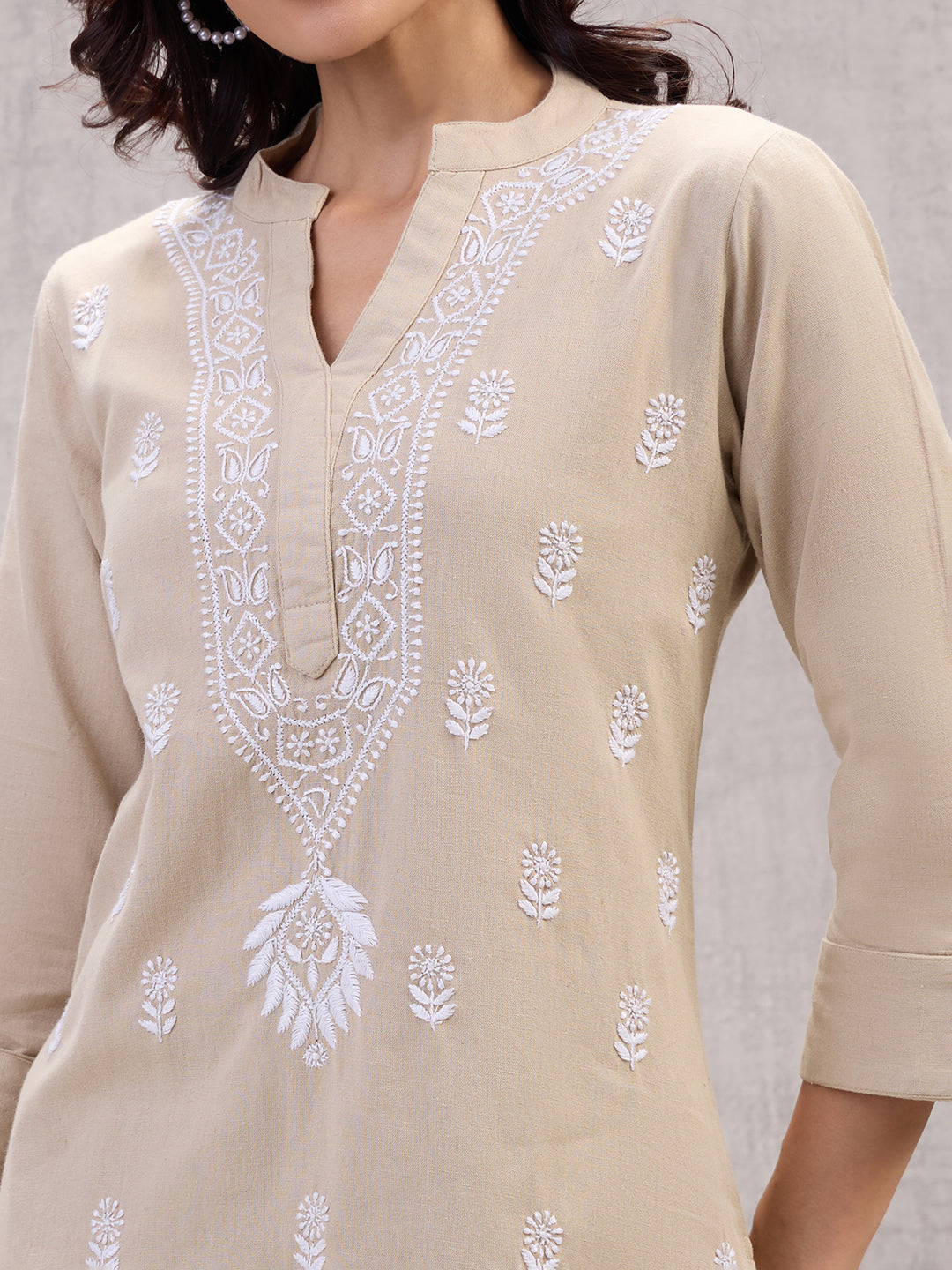 Lucknow Chikankari Hand Embroidered Co-Ord Set  Dobby Cotton eCustomerfirst Retail LLP