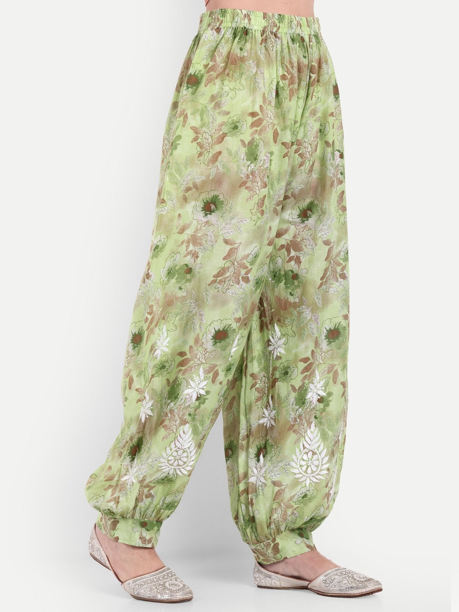 Lucknow Chikankari Hand Embroidered Co ord Set Salwar Suit Set MulMul Cotton - Indiankala4u