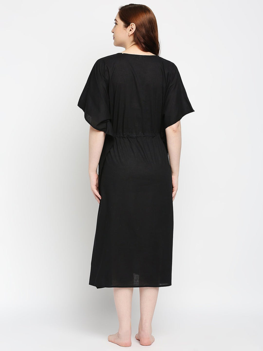 Lucknow Chikankari Hand Embroidered Kaftan - Indiankala4u