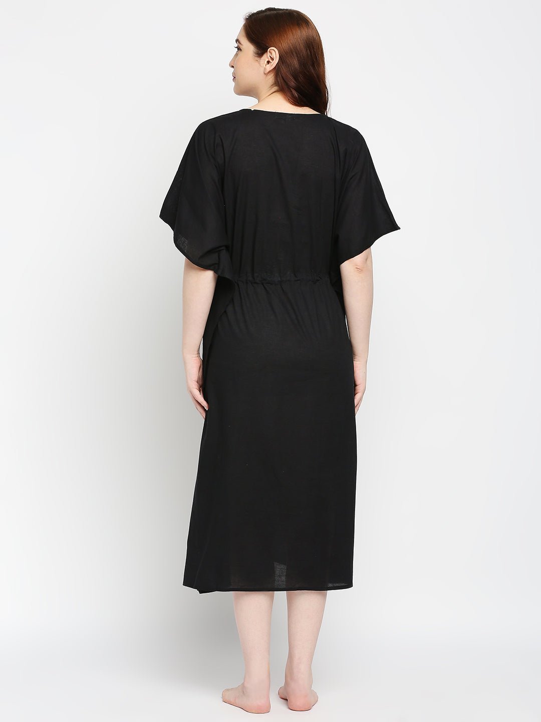 Lucknow Chikankari Hand Embroidered Kaftan - Indiankala4u