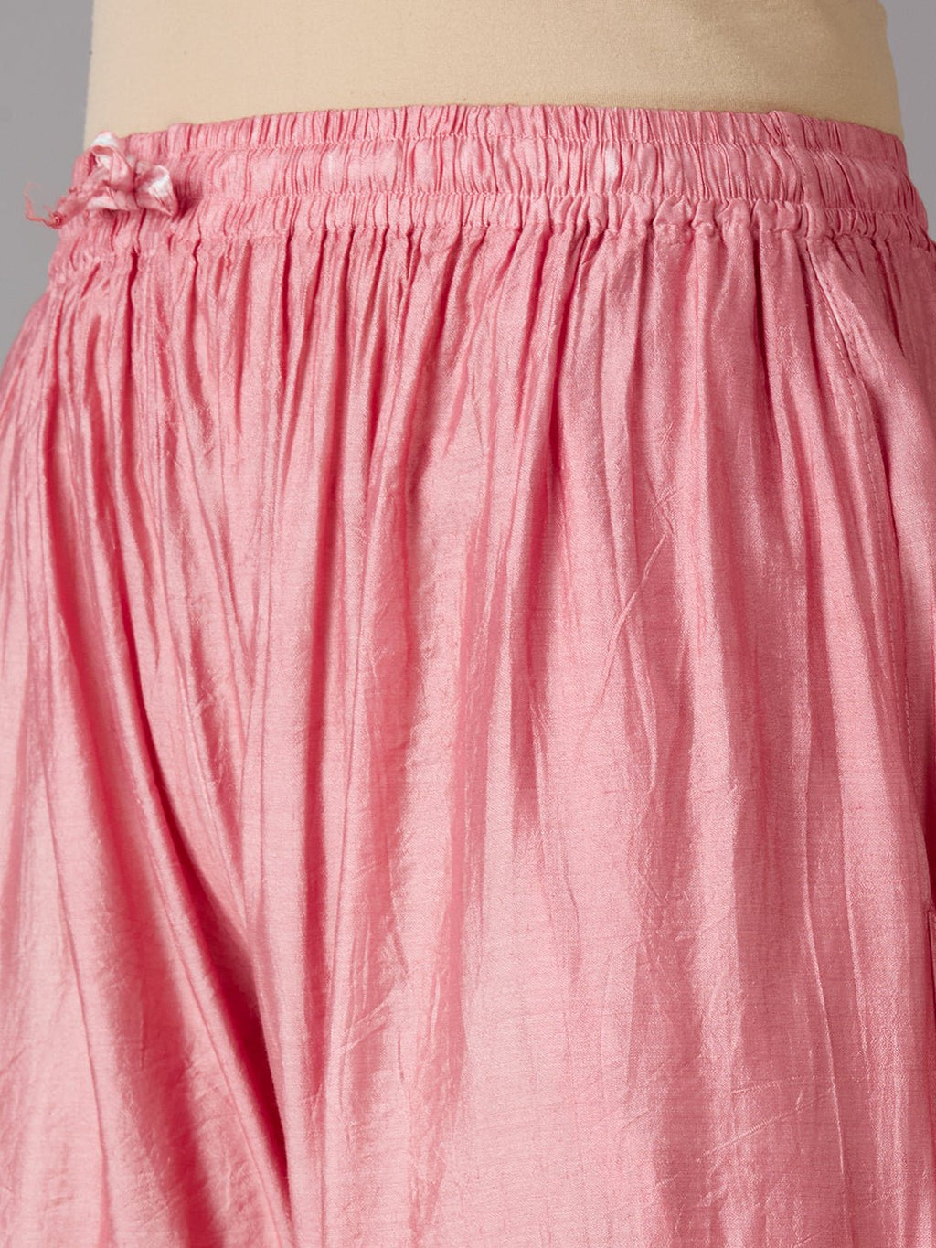 Lucknow Chikankari Hand Embroidered Kurta and Palazzo Set Chanderi Silk - Indiankala4u