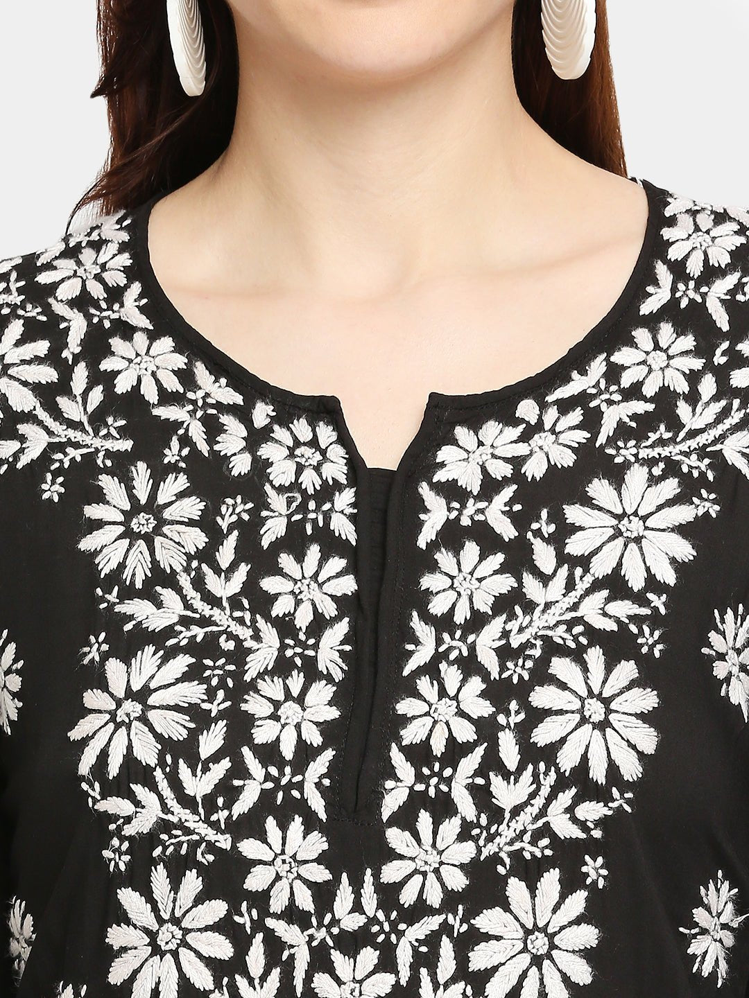 Lucknow Chikankari Hand Embroidered Kurta and Palazzo Set Modal Cotton - Indiankala4u