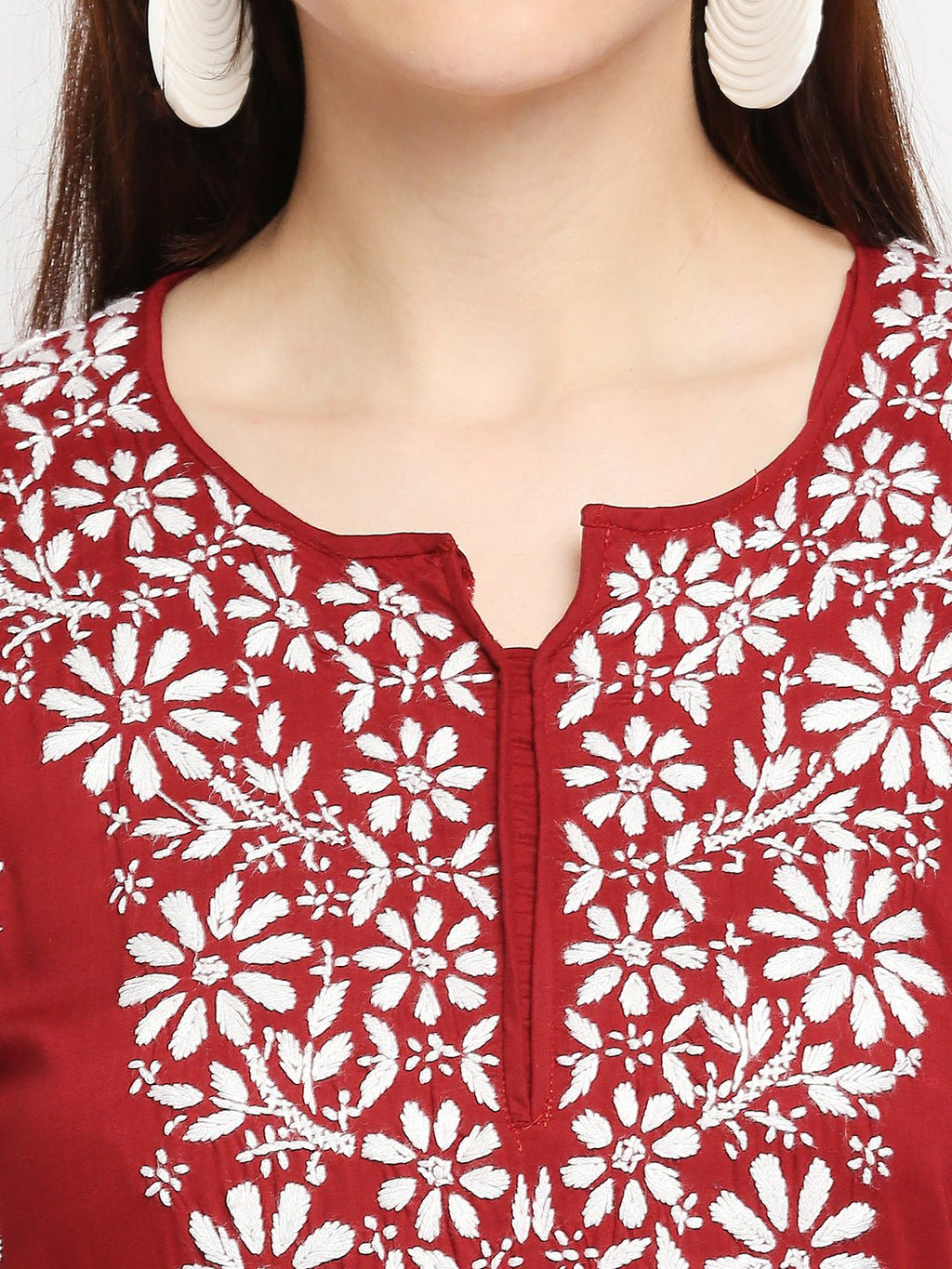 Lucknow Chikankari Hand Embroidered Kurta and Palazzo Set Modal Cotton - Indiankala4u