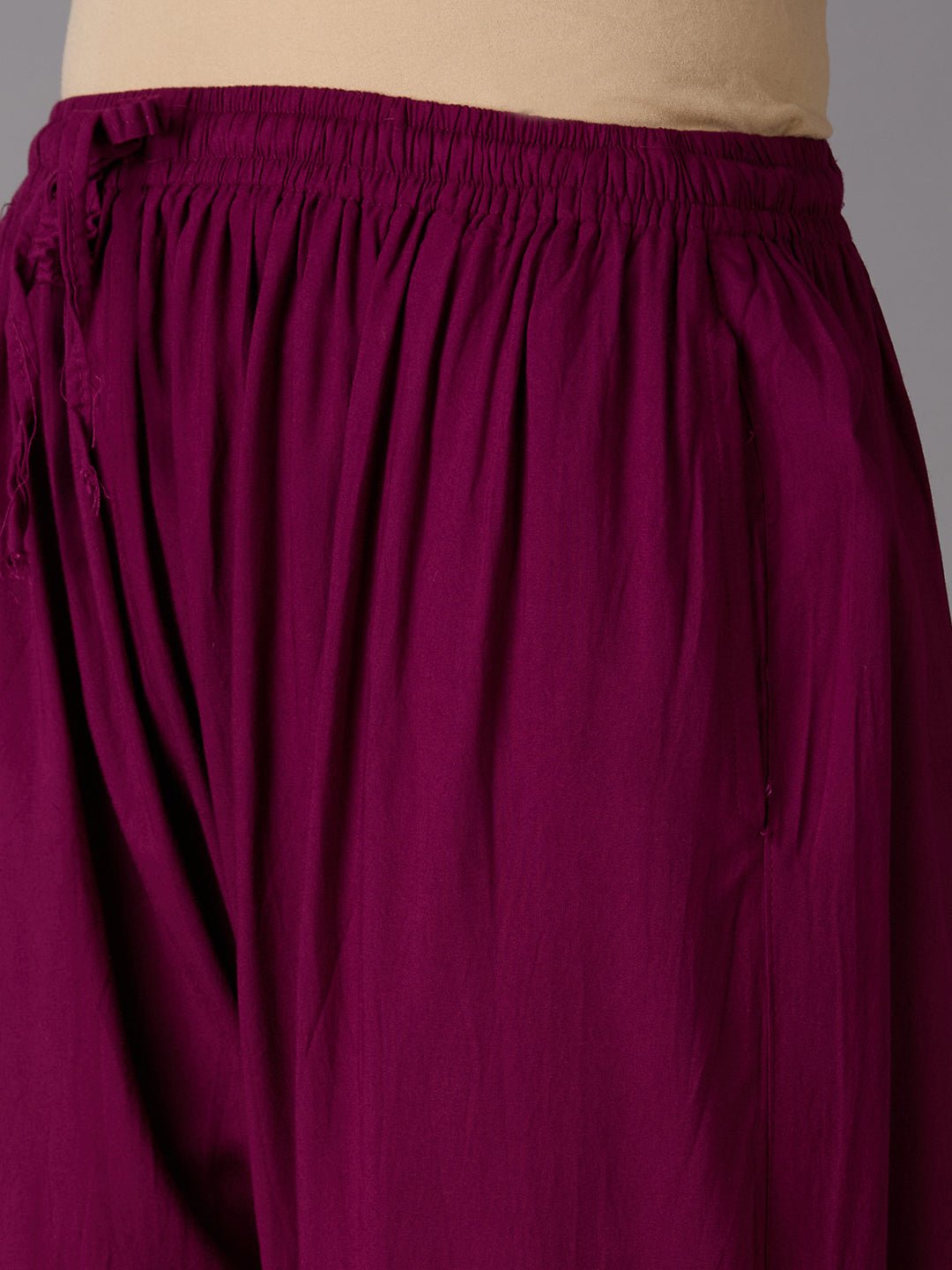 Lucknow Chikankari Hand Embroidered Kurta and Palazzo Set Rayon - Indiankala4u