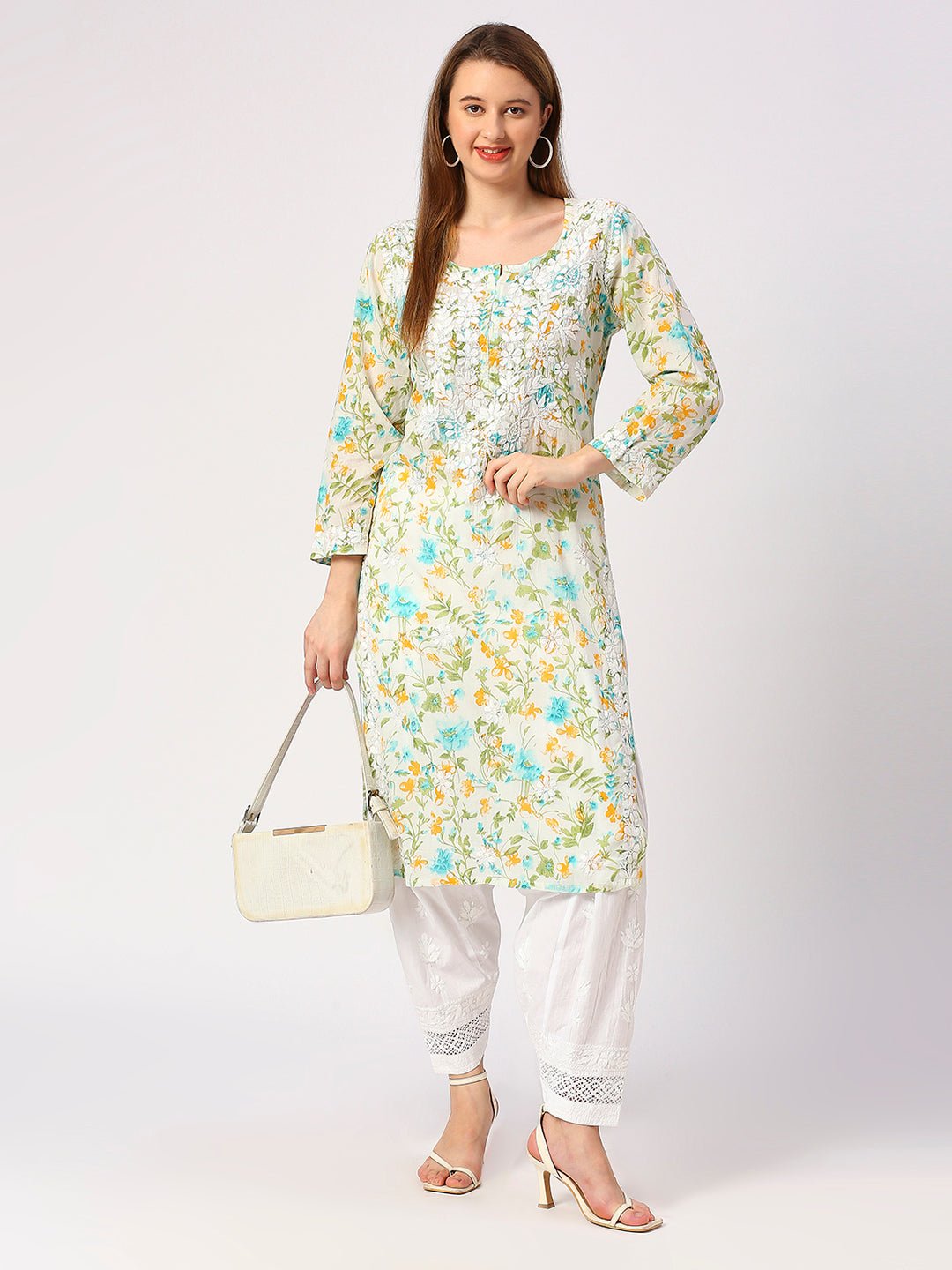 Lucknow Chikankari Salwar - Indiankala4u