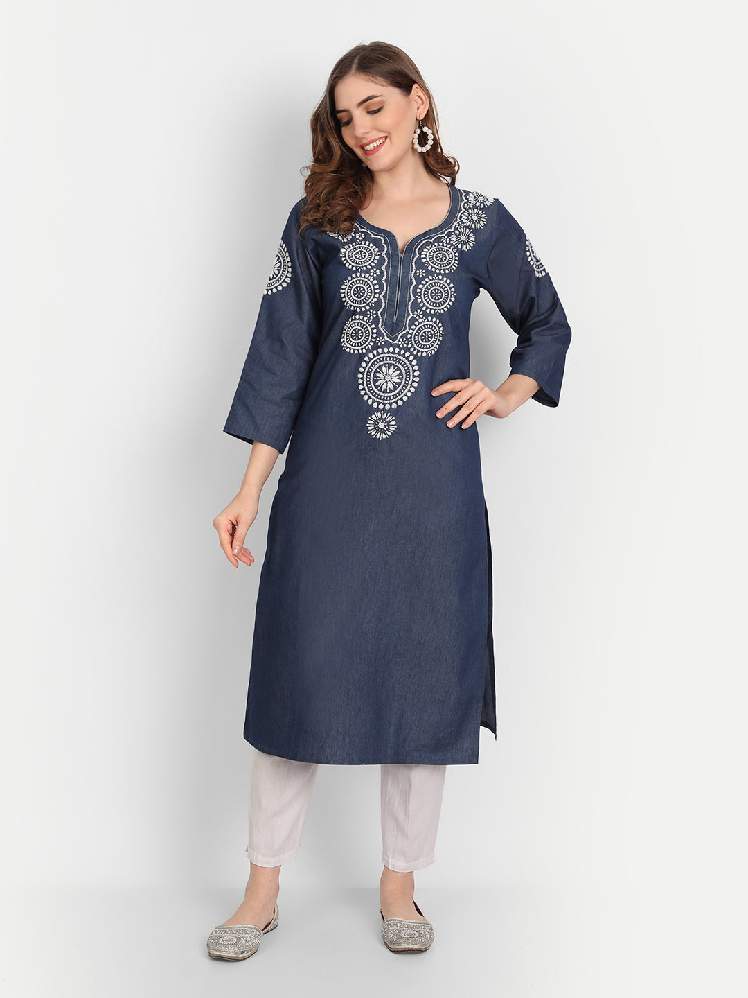Solid Denim Kurta For Men, Cotton at Rs 299/piece in Kanpur | ID:  2852579324548