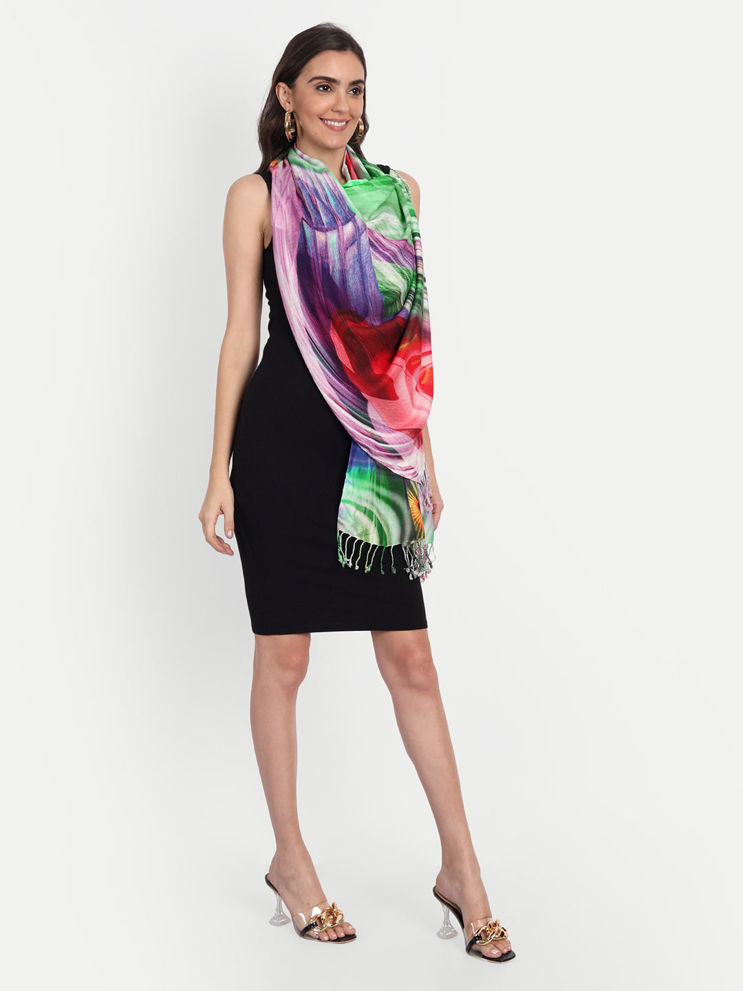 Viscose Multi color  Printed Soft & Stylish Scarf/Scarves, Shawl and Stoles