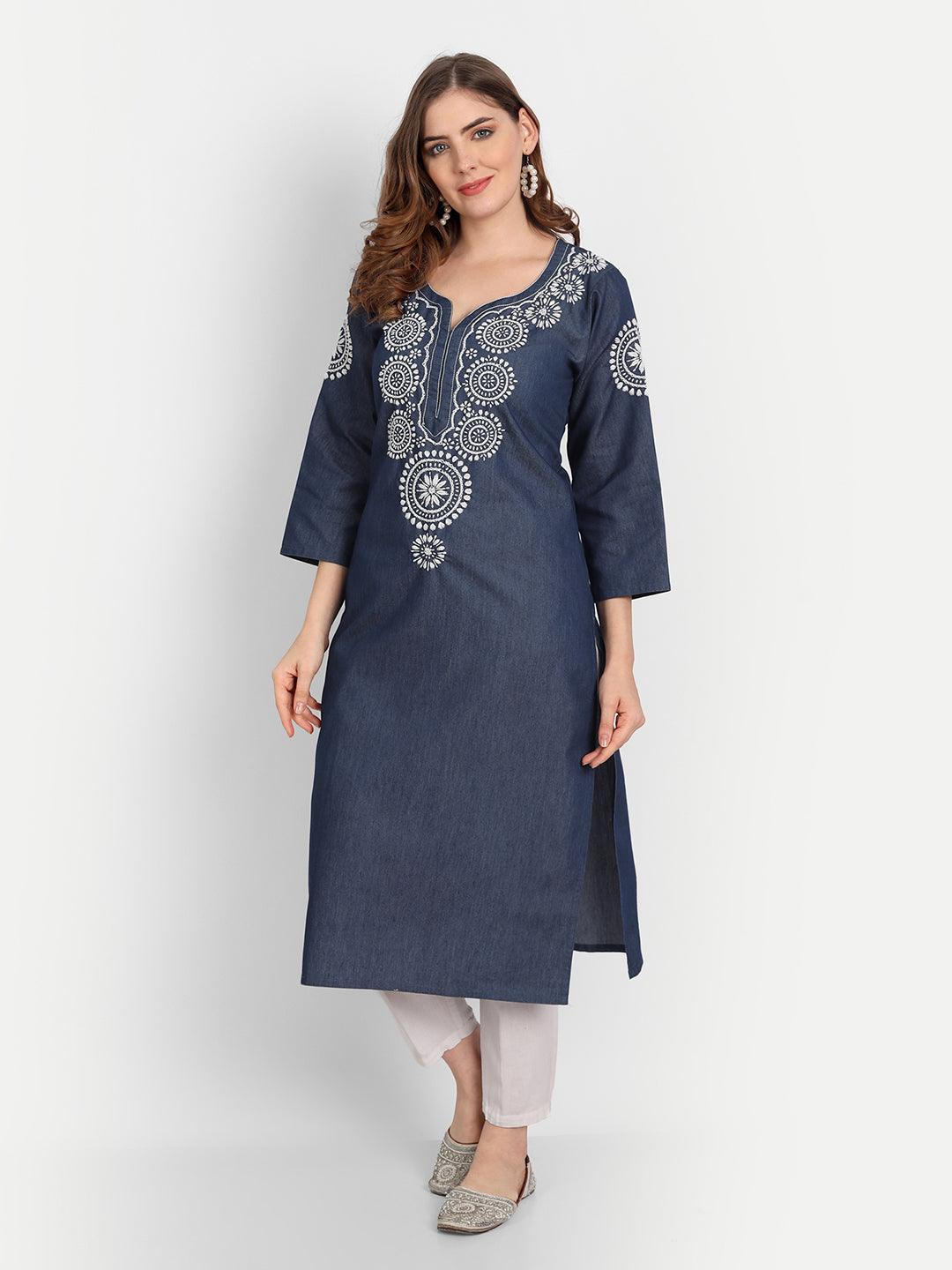 Buy Saadgi Women Blue Denim Kurta - Kurtas for Women 1709337 | Myntra