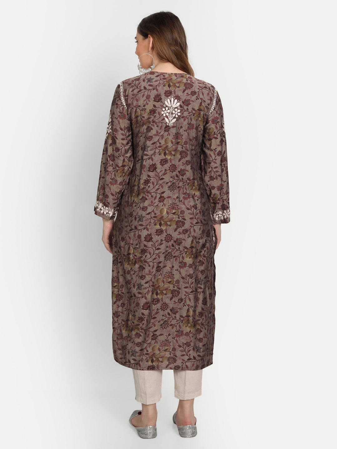 Lucknow Chikankari Hand Embroidered Kurta Muslin