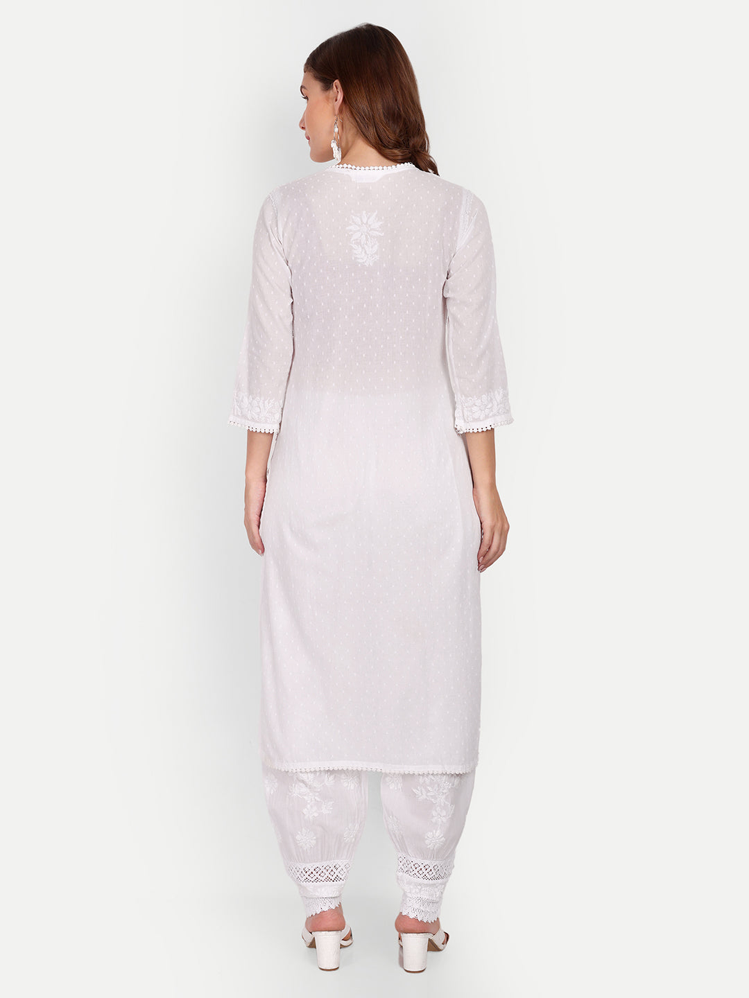 Lucknow Chikankari Hand Embroidered Kurta Cotton