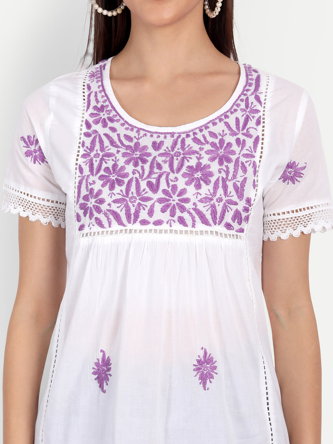 Lucknow Chikankari Hand Embroidered Top