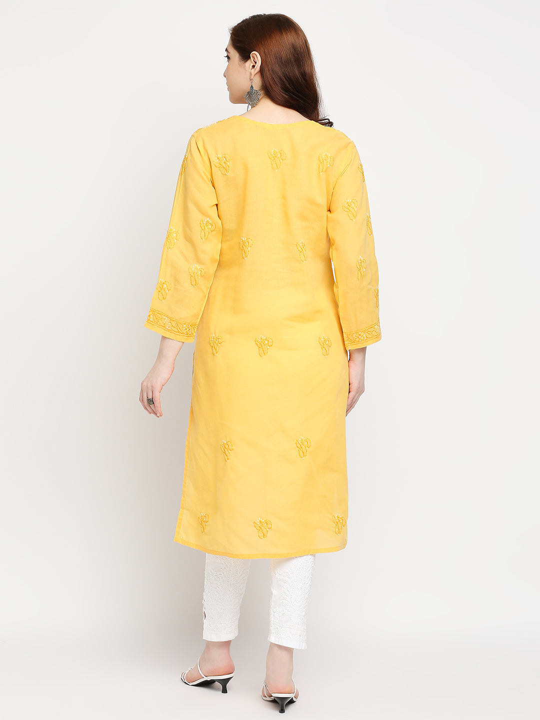 Lucknow Chikankari Hand Embroidered Kurta Cotton