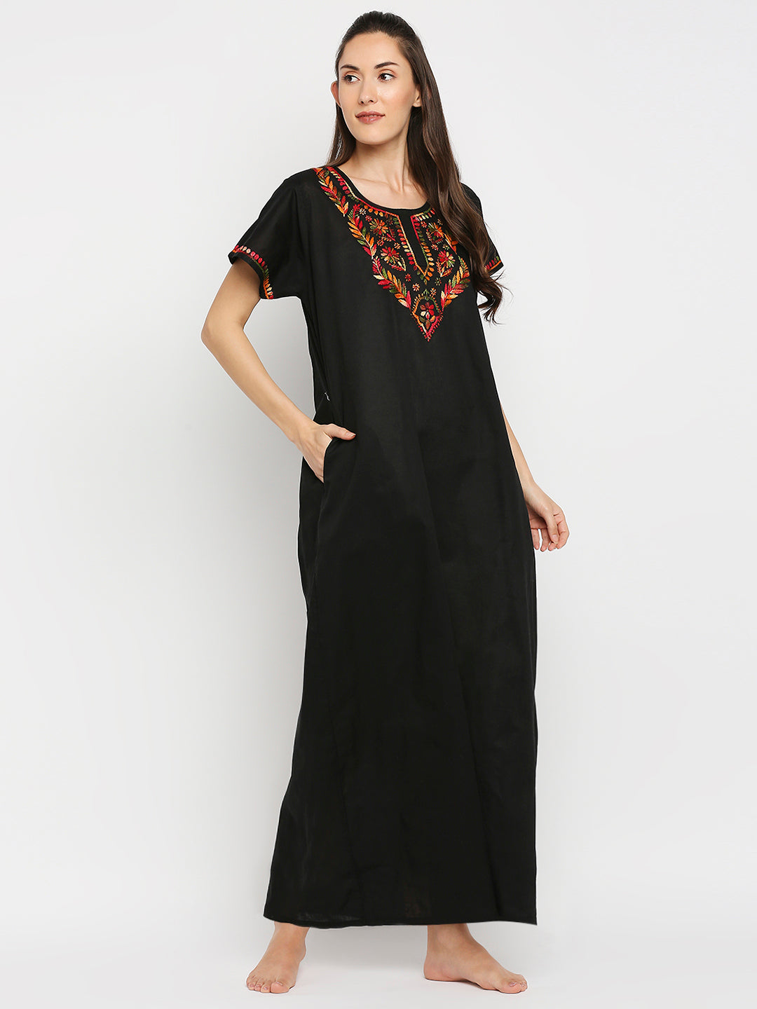 Ladies Kaftan Nightgown, Printed, Stitched at Rs 160/piece in Ahmedabad |  ID: 24269542462
