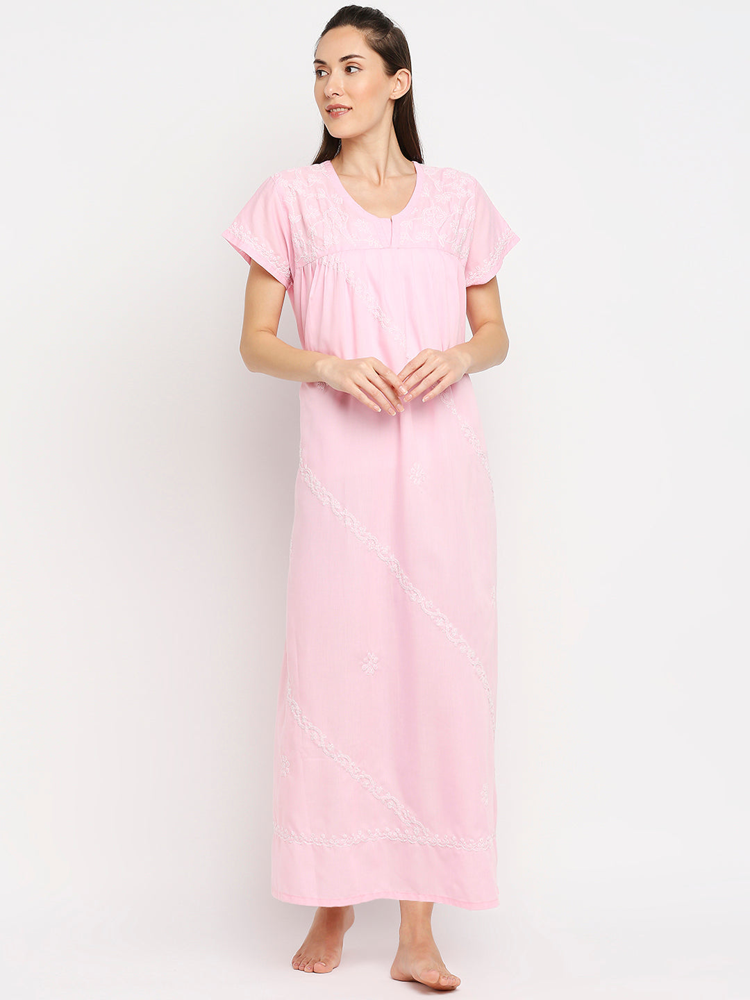 Buy Vetali Export - Cotton Nighty Night Gown for Women's Nightdress Long  Maxi Gown -Purple Online at Best Prices in India - JioMart.