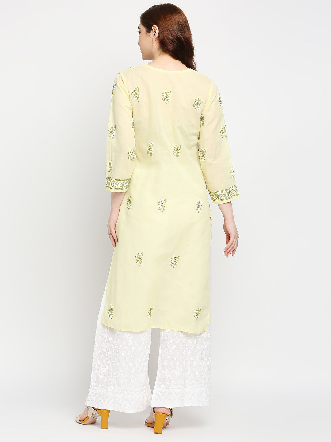 Lucknow Chikankari Hand Embroidered Kurta Cotton