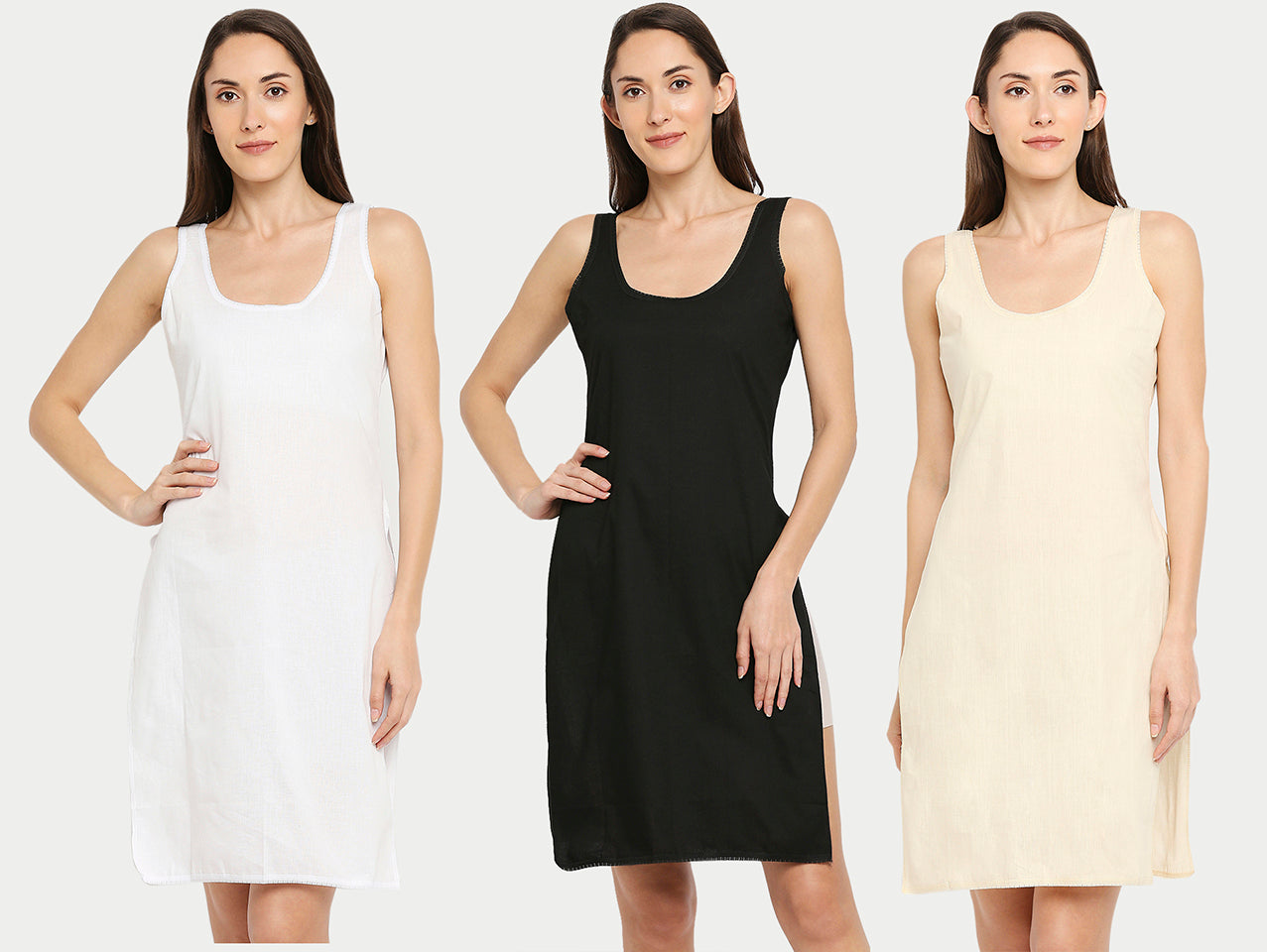 Women Cotton Full Length camisole, Women's Inner Slip, Innerwear Camisole  Dress | eBay