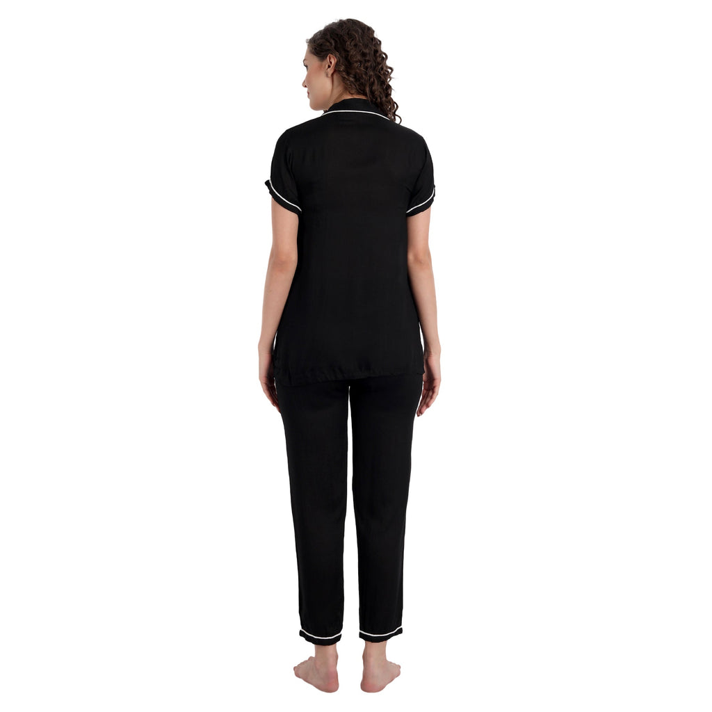 Chikankari Hand Embroidered 2 Piece Night Suit - Indiankala4u