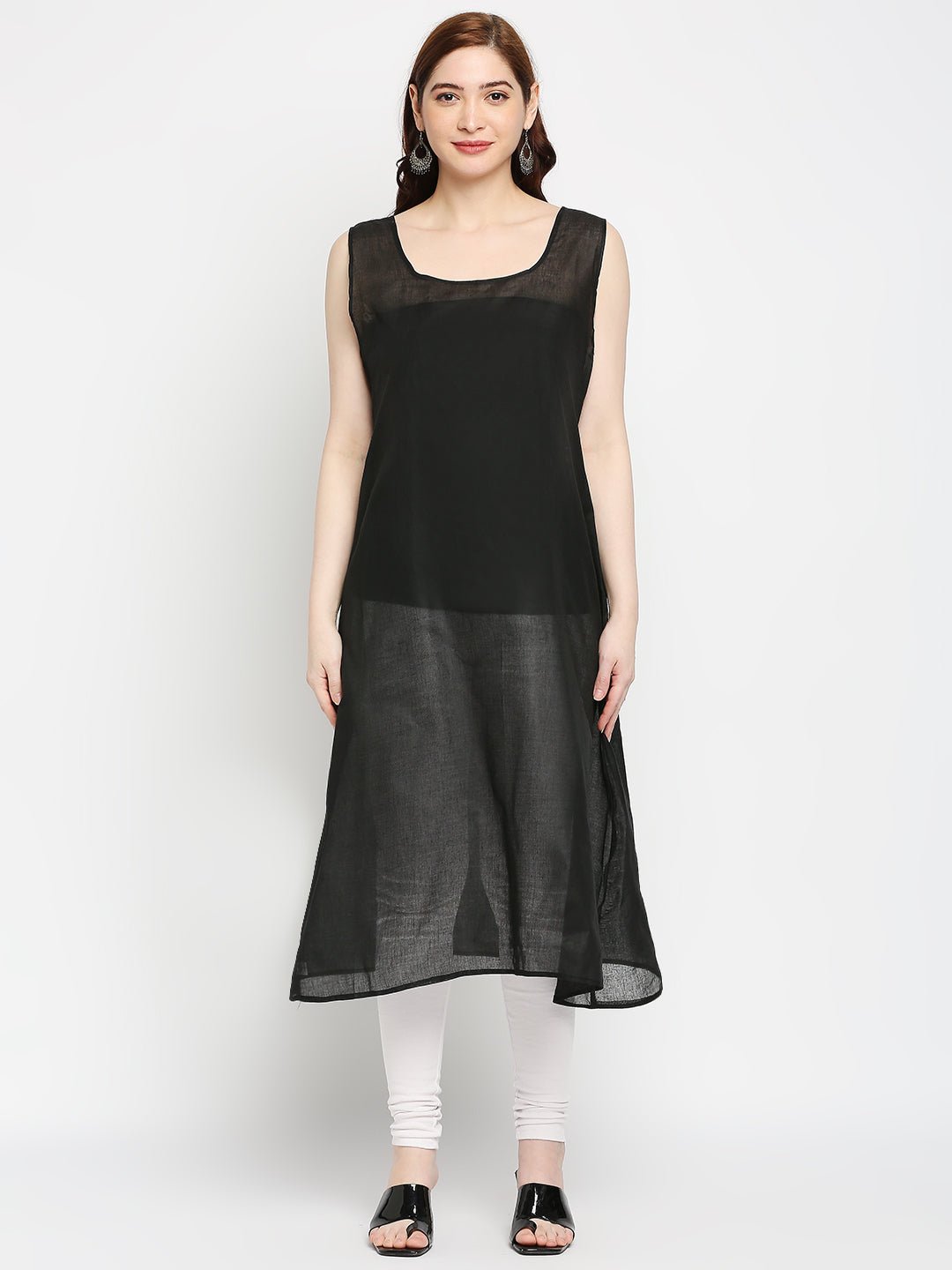 Lucknow Chikankari Hand embroidered 56Kali Anarkali Kurta - Indiankala4u