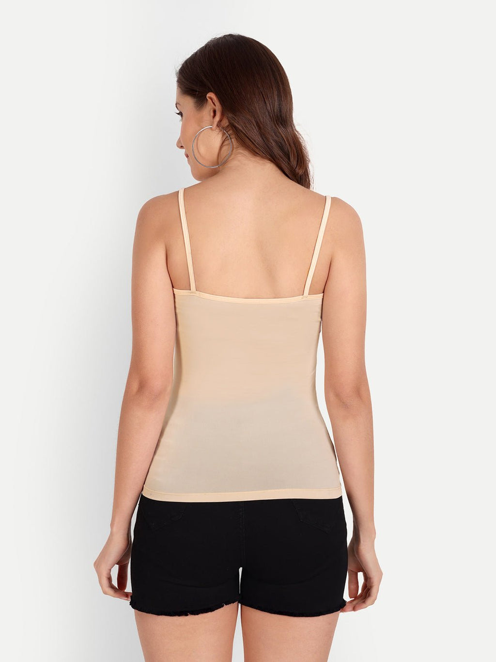 Quick dry Padded Camisole Slip Spaghetti Tank Top Removable Washable Pads - Indiankala4u